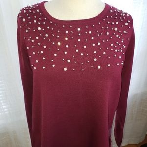 Liz Claiborne XL maroon sweater